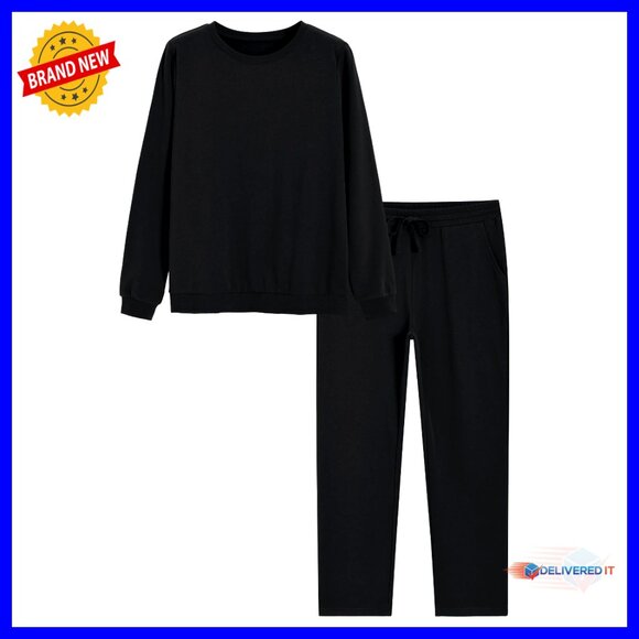 Cotton Sweatsuit Set Straight Leg Joggers 28